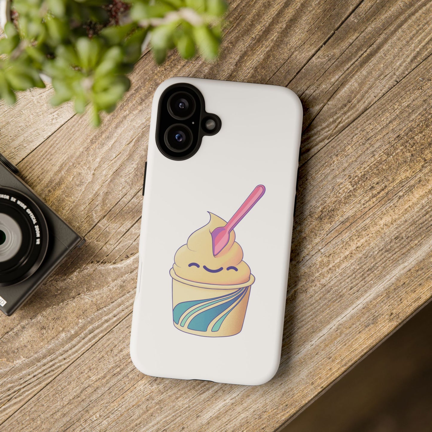 Cute Ice Cream Phone Case, Soft Serve Cup Cover, Fun Gift for Ice Cream Lovers, Summer Vibe Accessory, Adorable Cell Phone Protection