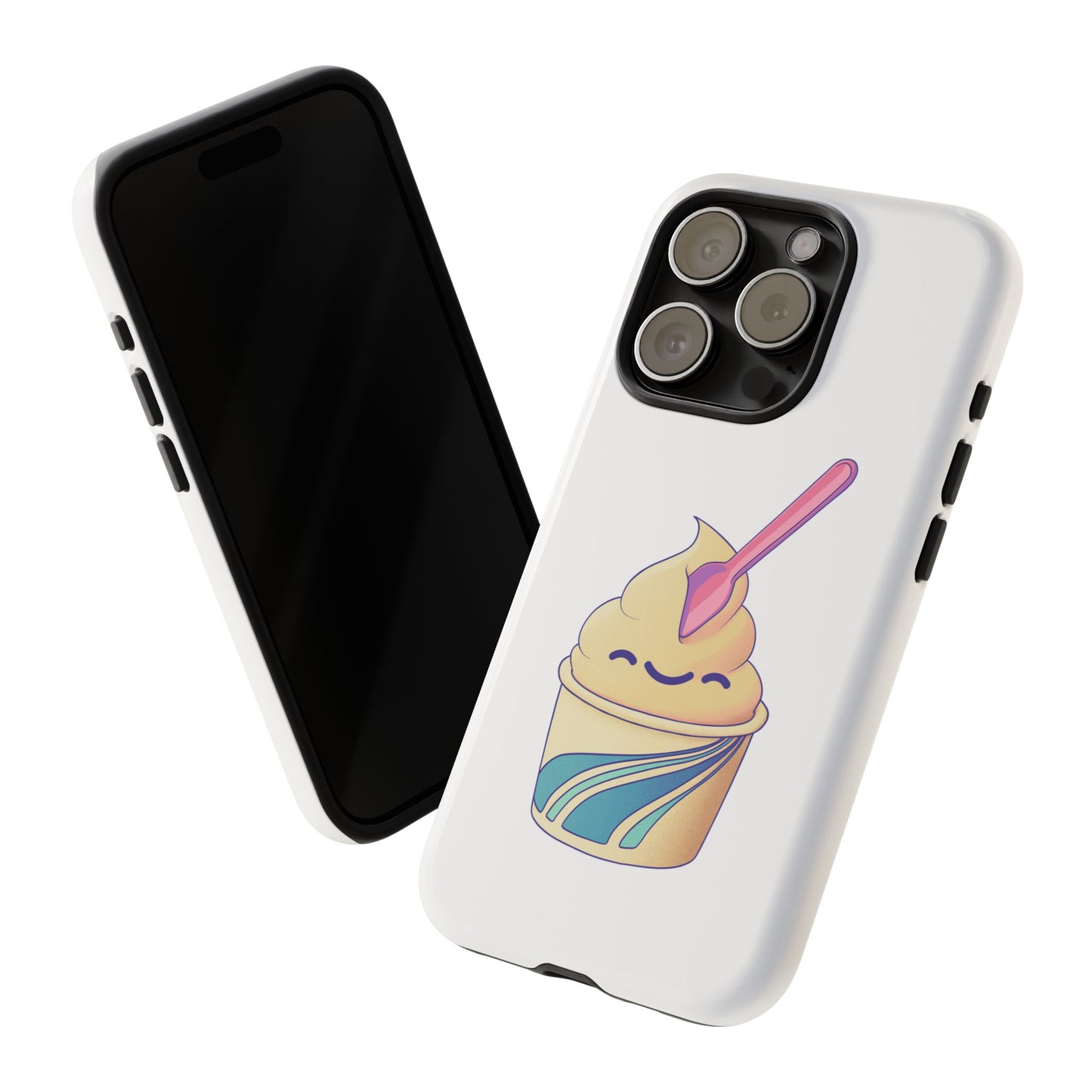 Cute Ice Cream Phone Case, Soft Serve Cup Cover, Fun Gift for Ice Cream Lovers, Summer Vibe Accessory, Adorable Cell Phone Protection