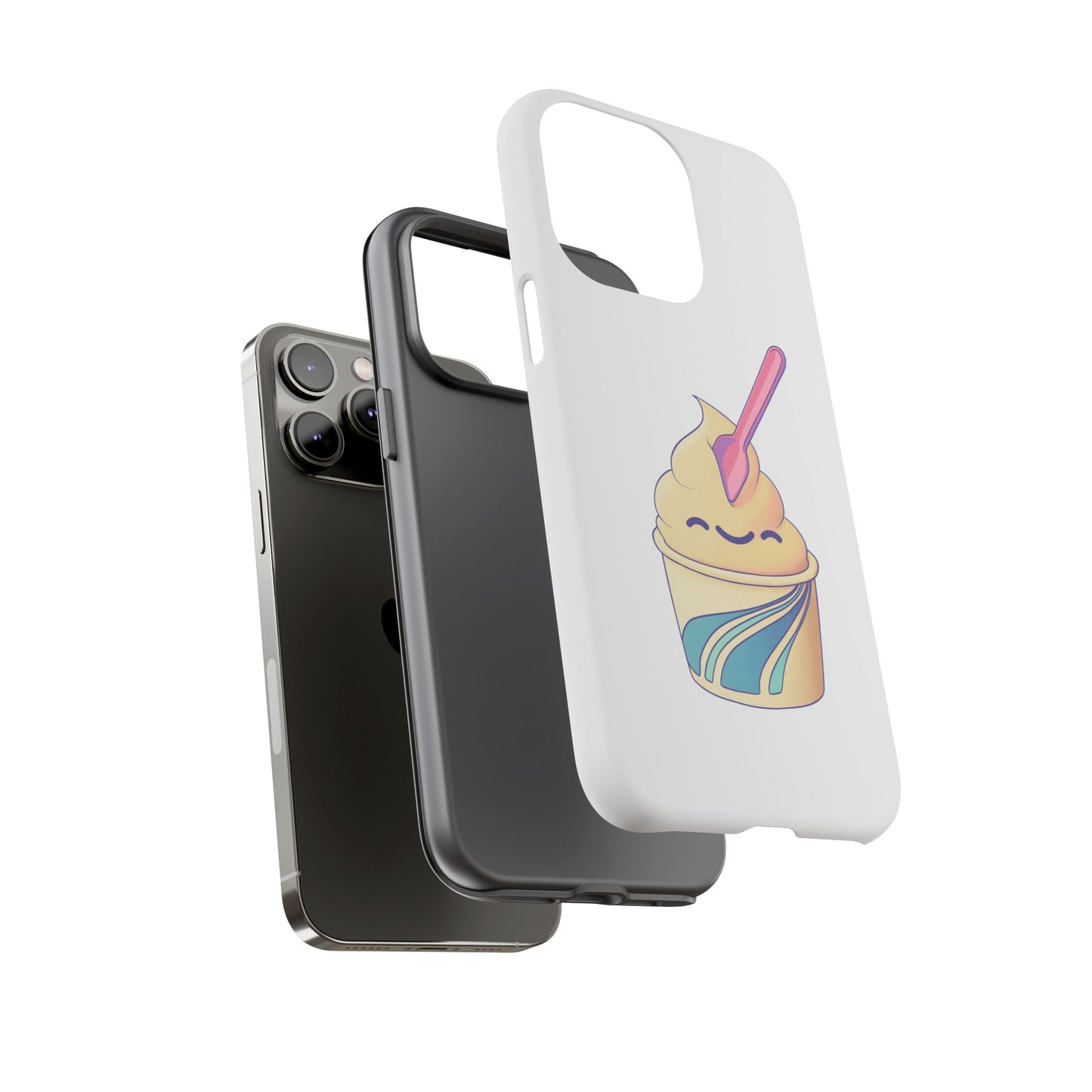 Cute Ice Cream Phone Case, Soft Serve Cup Cover, Fun Gift for Ice Cream Lovers, Summer Vibe Accessory, Adorable Cell Phone Protection