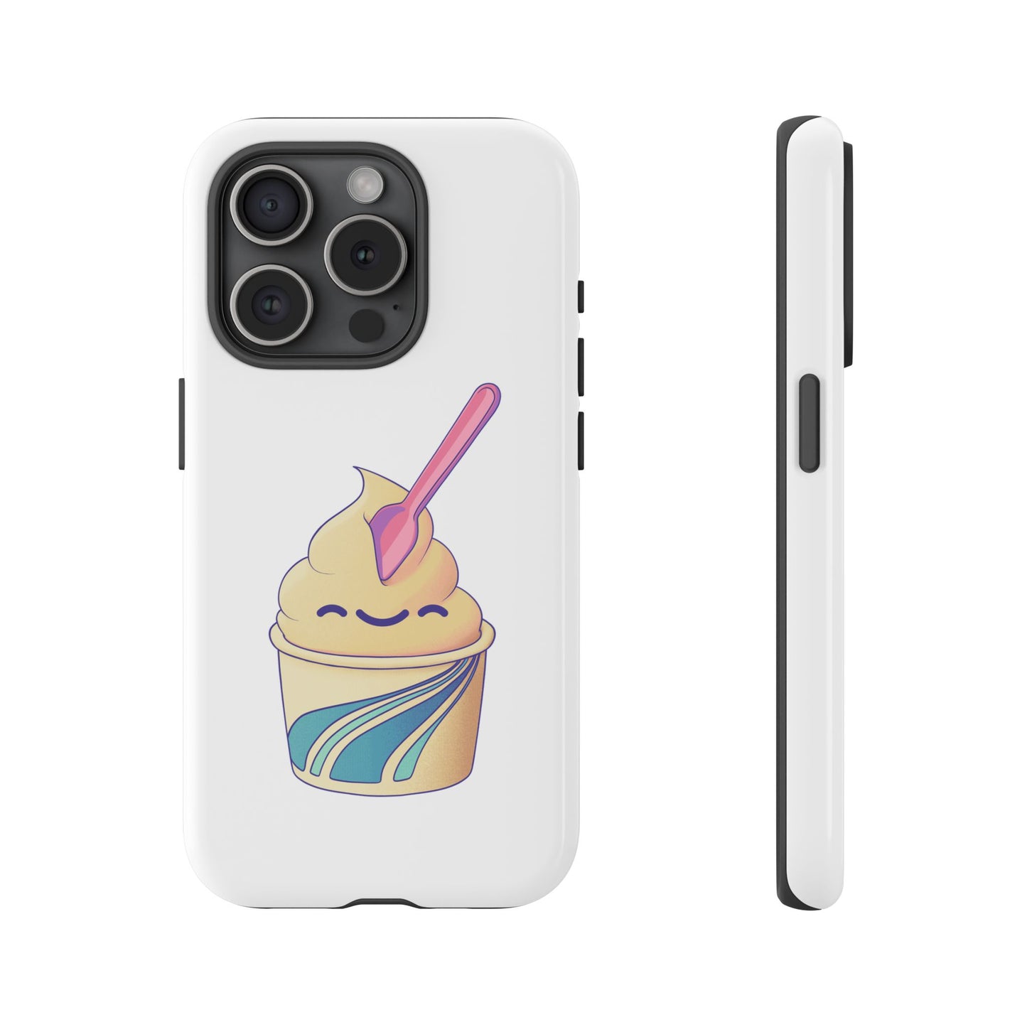 Cute Ice Cream Phone Case, Soft Serve Cup Cover, Fun Gift for Ice Cream Lovers, Summer Vibe Accessory, Adorable Cell Phone Protection