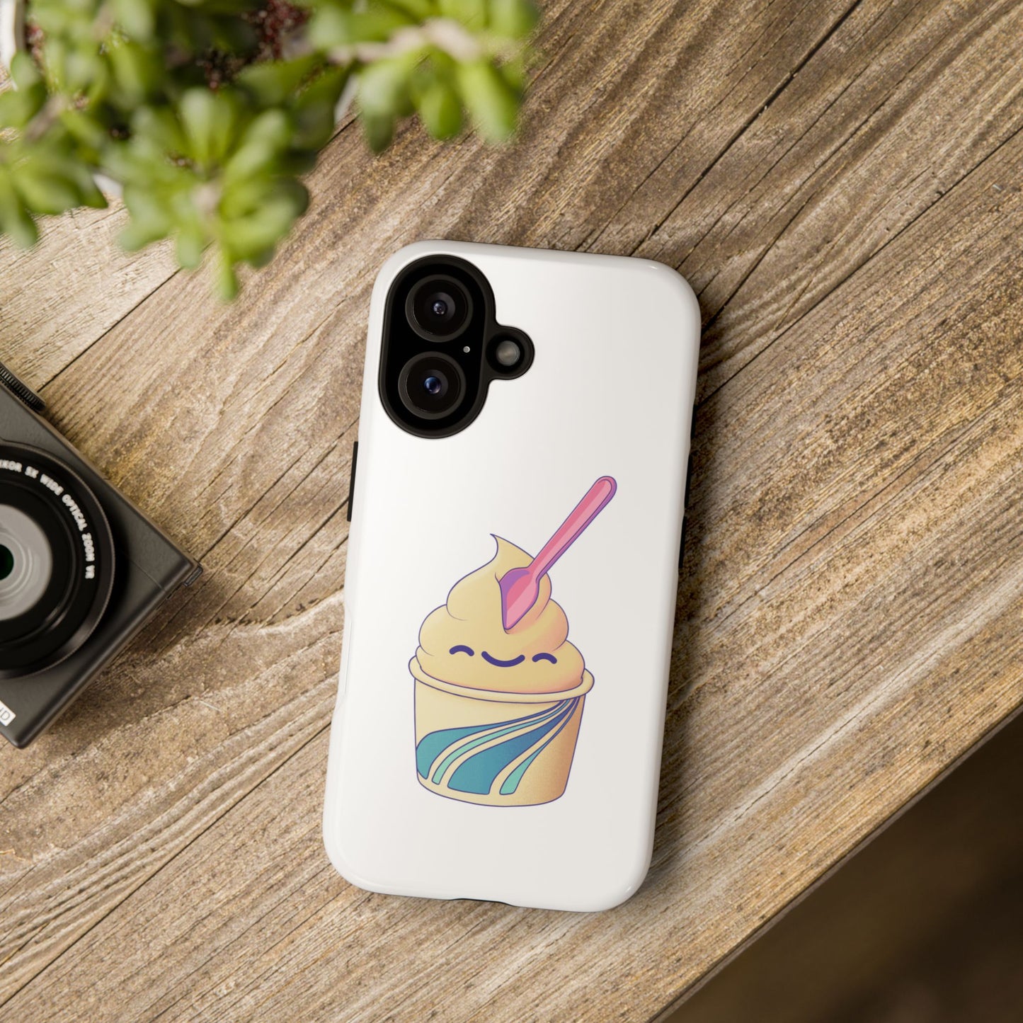 Cute Ice Cream Phone Case, Soft Serve Cup Cover, Fun Gift for Ice Cream Lovers, Summer Vibe Accessory, Adorable Cell Phone Protection