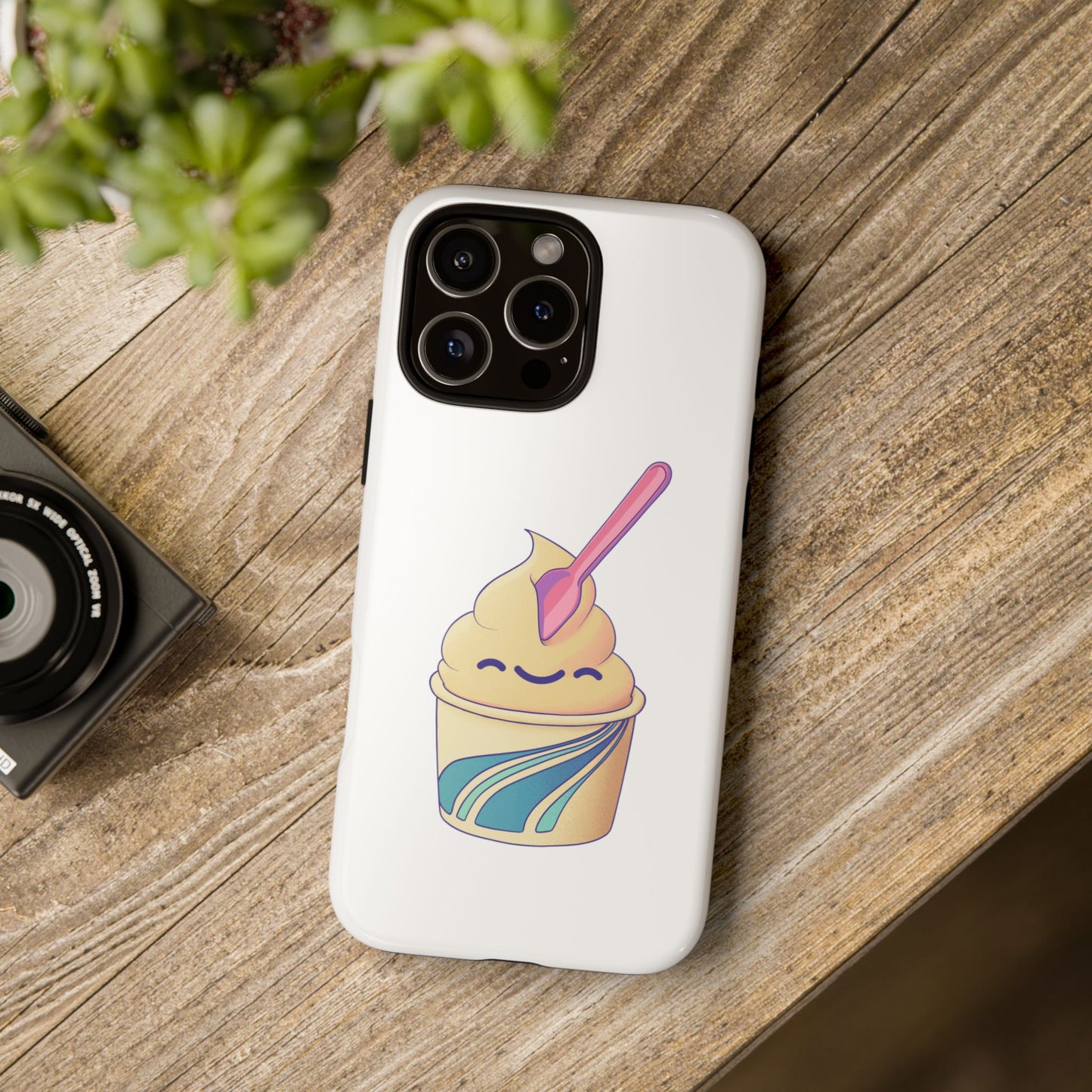 Cute Ice Cream Phone Case, Soft Serve Cup Cover, Fun Gift for Ice Cream Lovers, Summer Vibe Accessory, Adorable Cell Phone Protection