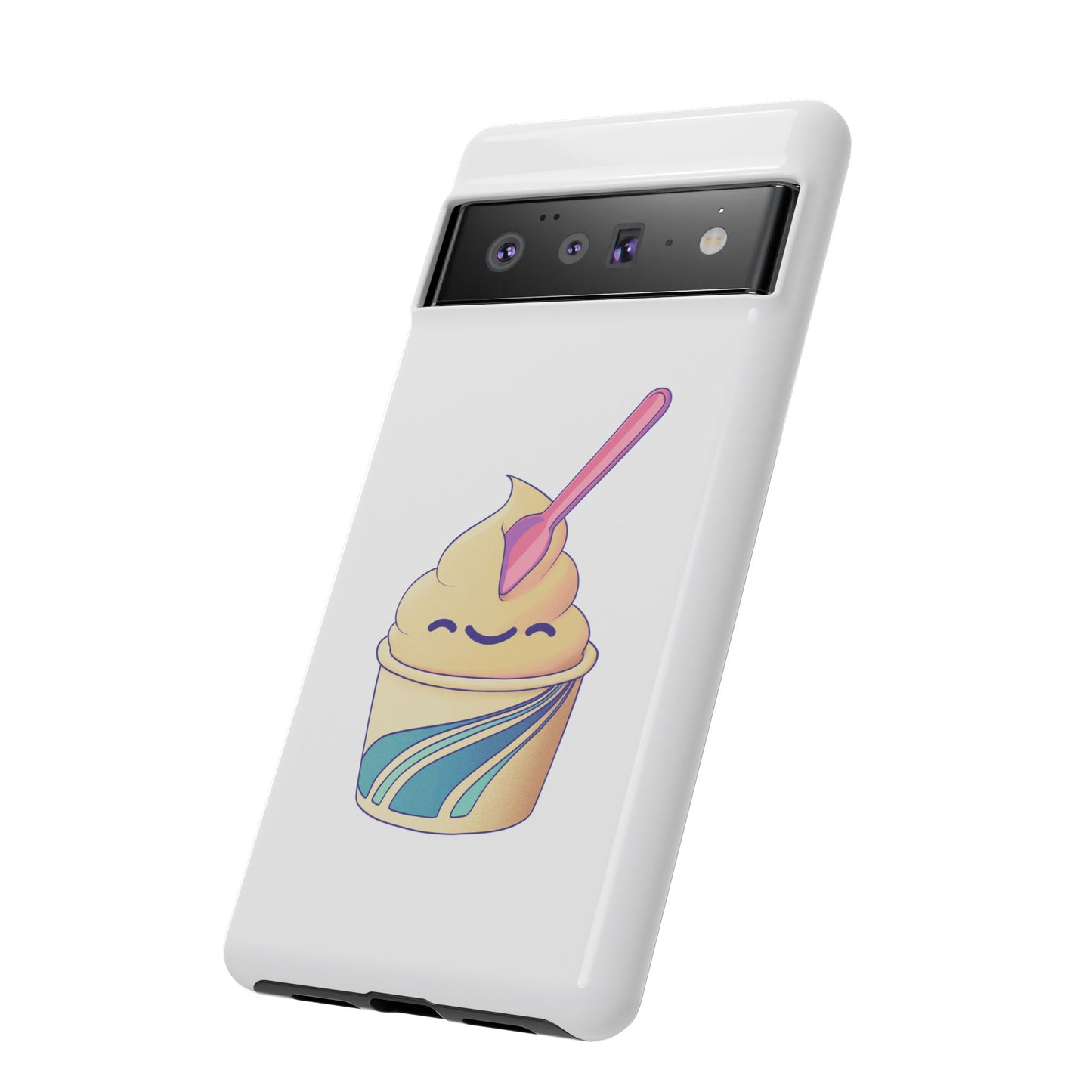 Cute Ice Cream Phone Case, Soft Serve Cup Cover, Fun Gift for Ice Cream Lovers, Summer Vibe Accessory, Adorable Cell Phone Protection