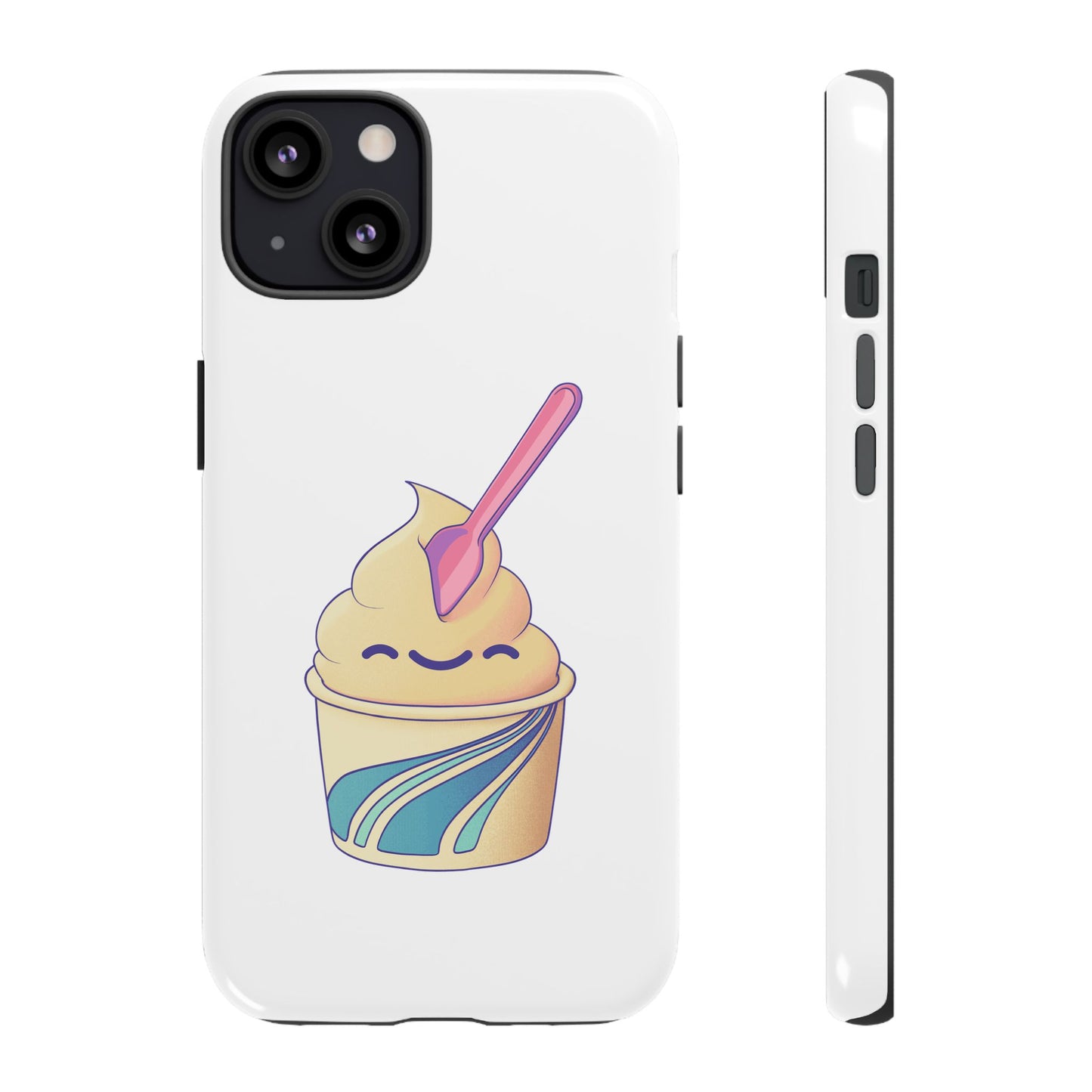 Cute Ice Cream Phone Case, Soft Serve Cup Cover, Fun Gift for Ice Cream Lovers, Summer Vibe Accessory, Adorable Cell Phone Protection