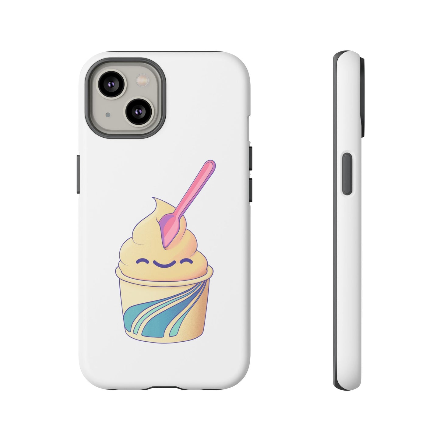 Cute Ice Cream Phone Case, Soft Serve Cup Cover, Fun Gift for Ice Cream Lovers, Summer Vibe Accessory, Adorable Cell Phone Protection