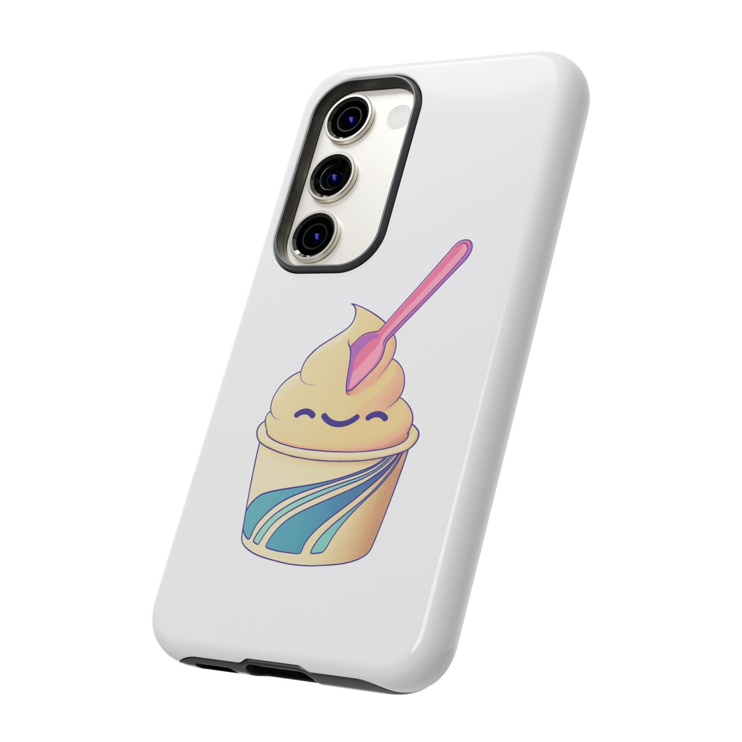 Cute Ice Cream Phone Case, Soft Serve Cup Cover, Fun Gift for Ice Cream Lovers, Summer Vibe Accessory, Adorable Cell Phone Protection