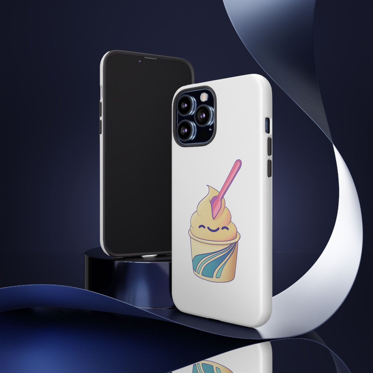 Cute Ice Cream Phone Case, Soft Serve Cup Cover, Fun Gift for Ice Cream Lovers, Summer Vibe Accessory, Adorable Cell Phone Protection