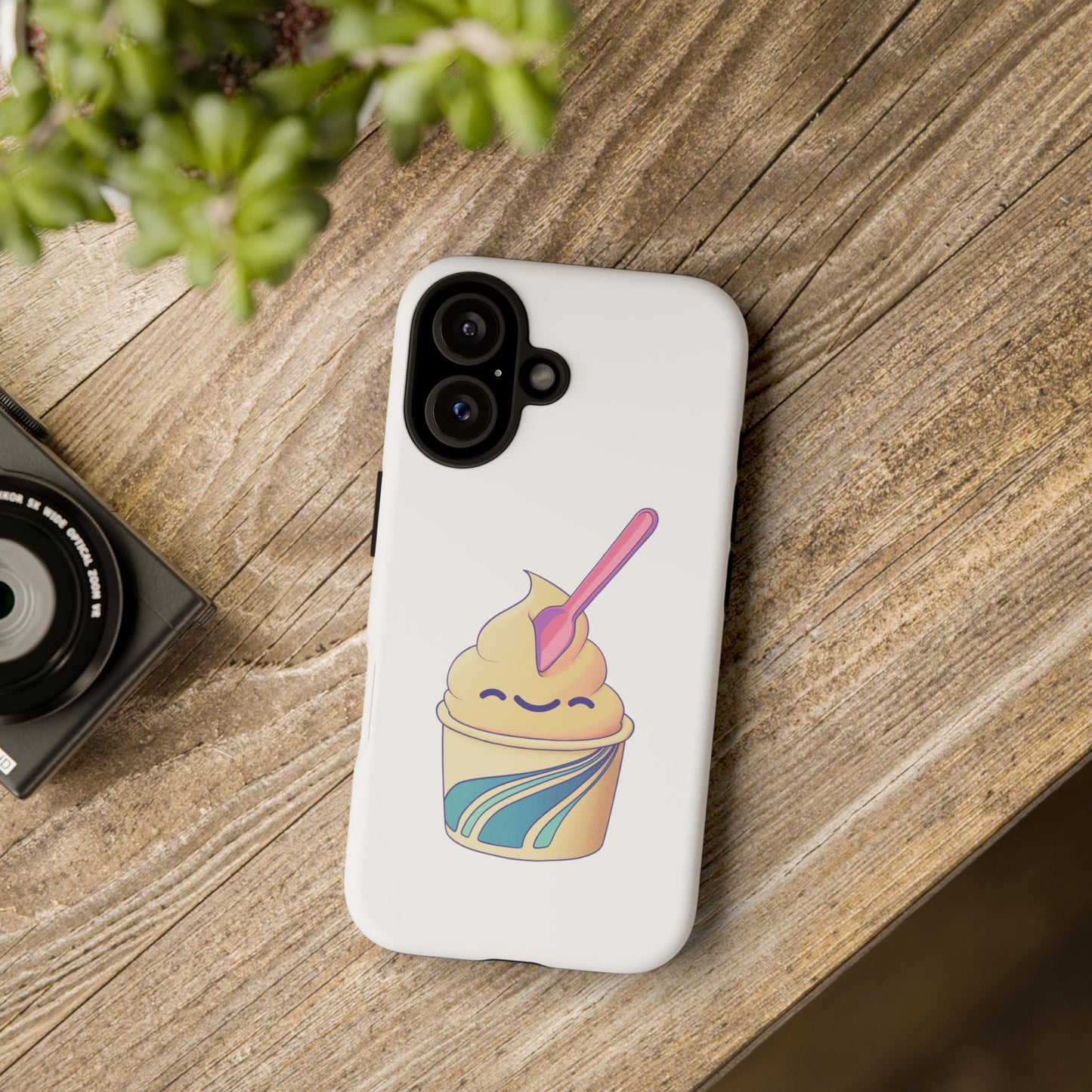 Cute Ice Cream Phone Case, Soft Serve Cup Cover, Fun Gift for Ice Cream Lovers, Summer Vibe Accessory, Adorable Cell Phone Protection