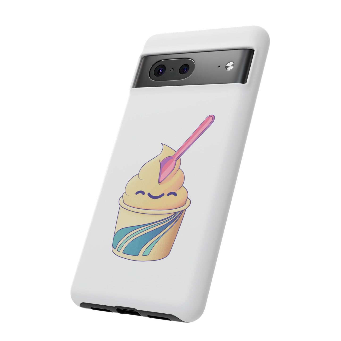 Cute Ice Cream Phone Case, Soft Serve Cup Cover, Fun Gift for Ice Cream Lovers, Summer Vibe Accessory, Adorable Cell Phone Protection