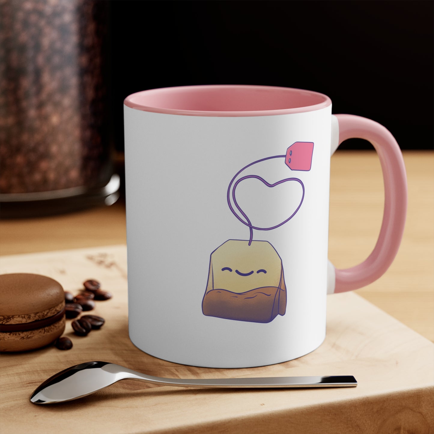 Tea Mug - Colourful Accent 'Footloose & Fancy Tea'