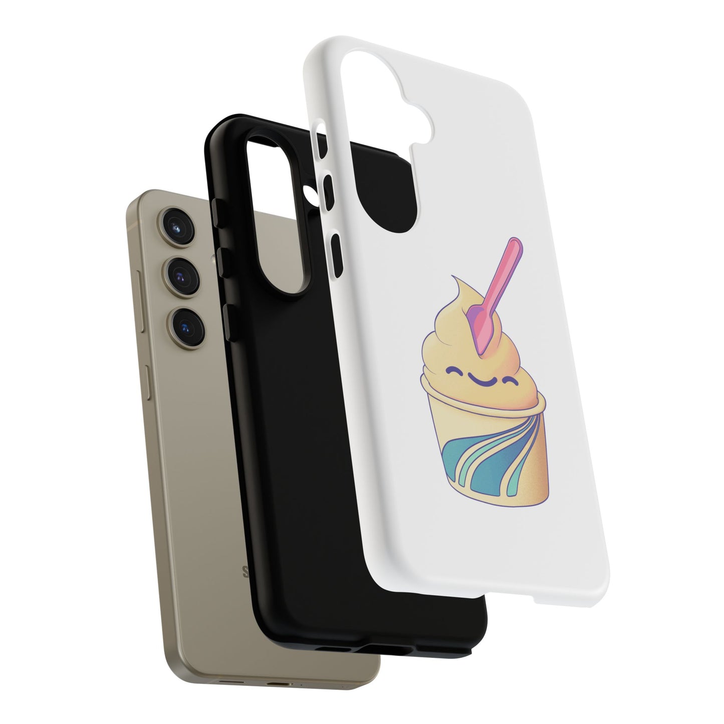 Cute Ice Cream Phone Case, Soft Serve Cup Cover, Fun Gift for Ice Cream Lovers, Summer Vibe Accessory, Adorable Cell Phone Protection