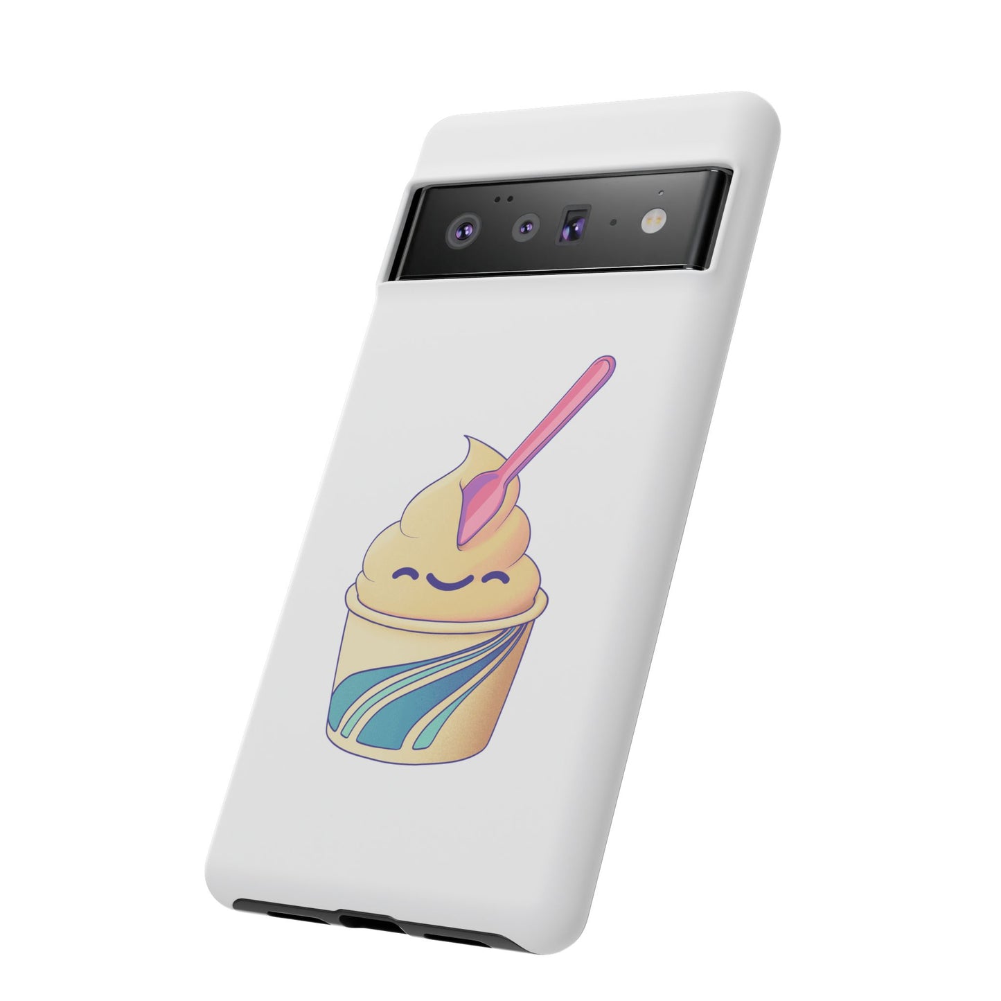 Cute Ice Cream Phone Case, Soft Serve Cup Cover, Fun Gift for Ice Cream Lovers, Summer Vibe Accessory, Adorable Cell Phone Protection