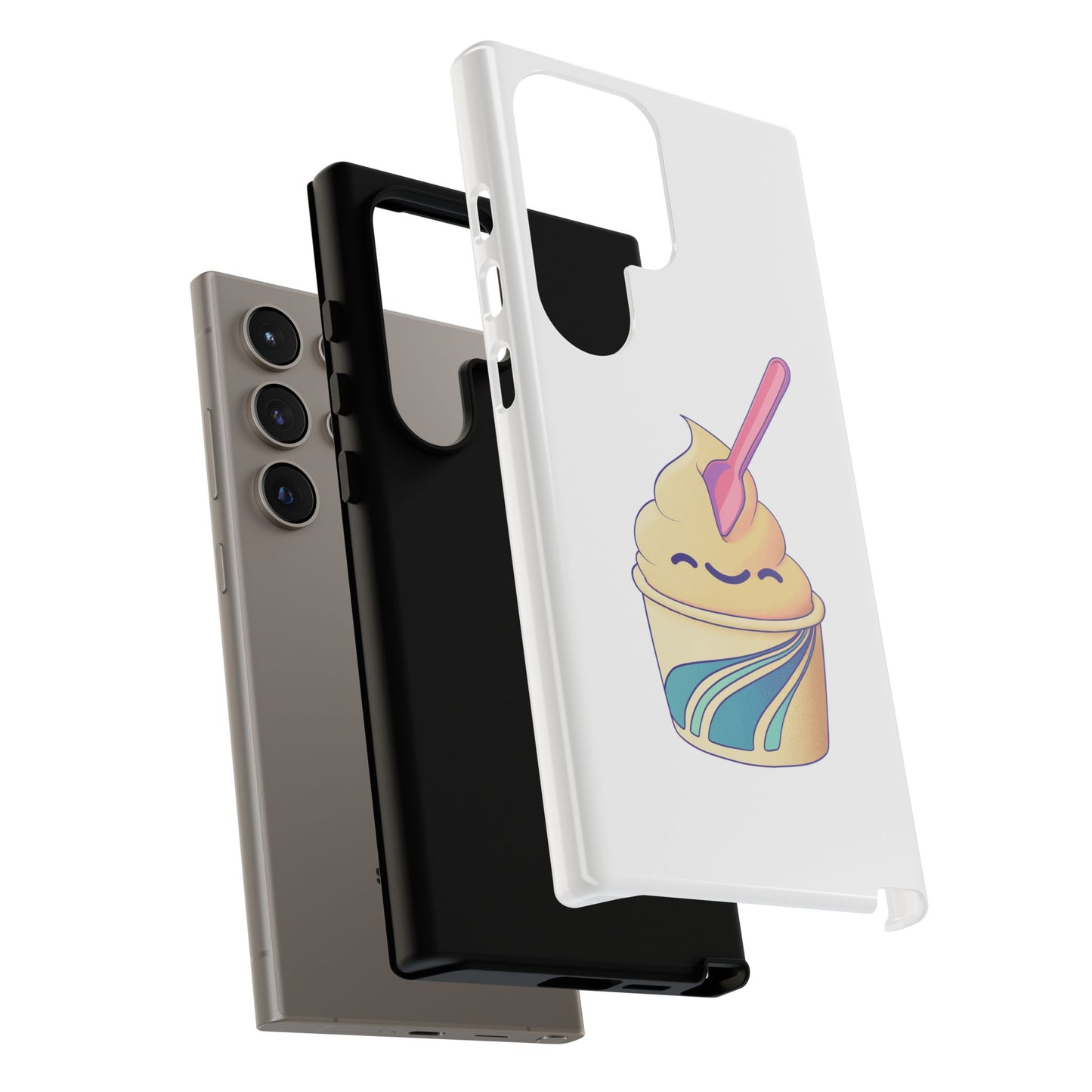 Cute Ice Cream Phone Case, Soft Serve Cup Cover, Fun Gift for Ice Cream Lovers, Summer Vibe Accessory, Adorable Cell Phone Protection