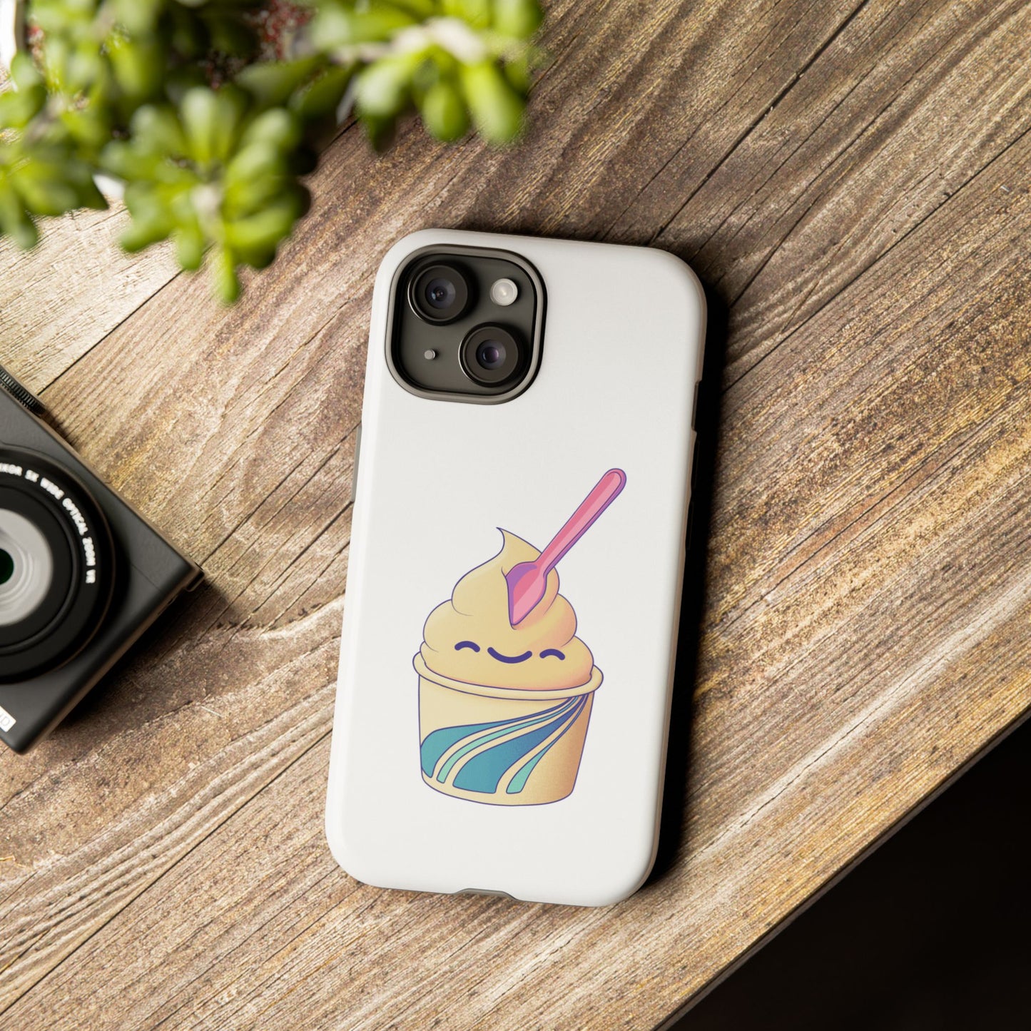 Cute Ice Cream Phone Case, Soft Serve Cup Cover, Fun Gift for Ice Cream Lovers, Summer Vibe Accessory, Adorable Cell Phone Protection