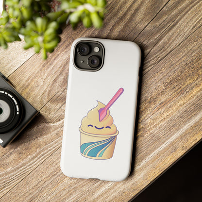 Cute Ice Cream Phone Case, Soft Serve Cup Cover, Fun Gift for Ice Cream Lovers, Summer Vibe Accessory, Adorable Cell Phone Protection