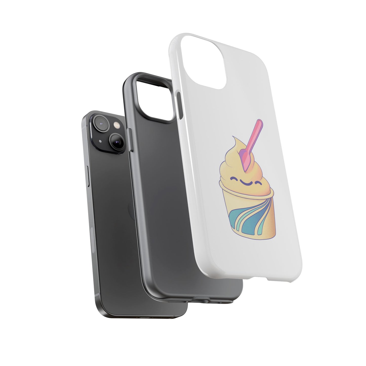 Cute Ice Cream Phone Case, Soft Serve Cup Cover, Fun Gift for Ice Cream Lovers, Summer Vibe Accessory, Adorable Cell Phone Protection