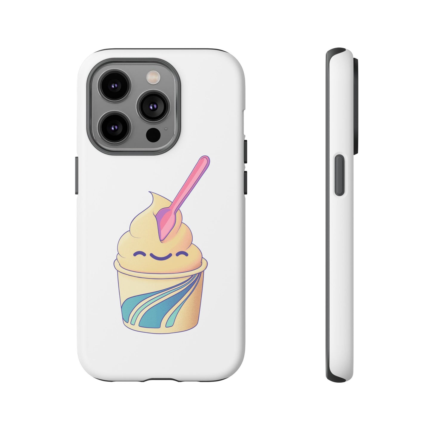 Cute Ice Cream Phone Case, Soft Serve Cup Cover, Fun Gift for Ice Cream Lovers, Summer Vibe Accessory, Adorable Cell Phone Protection