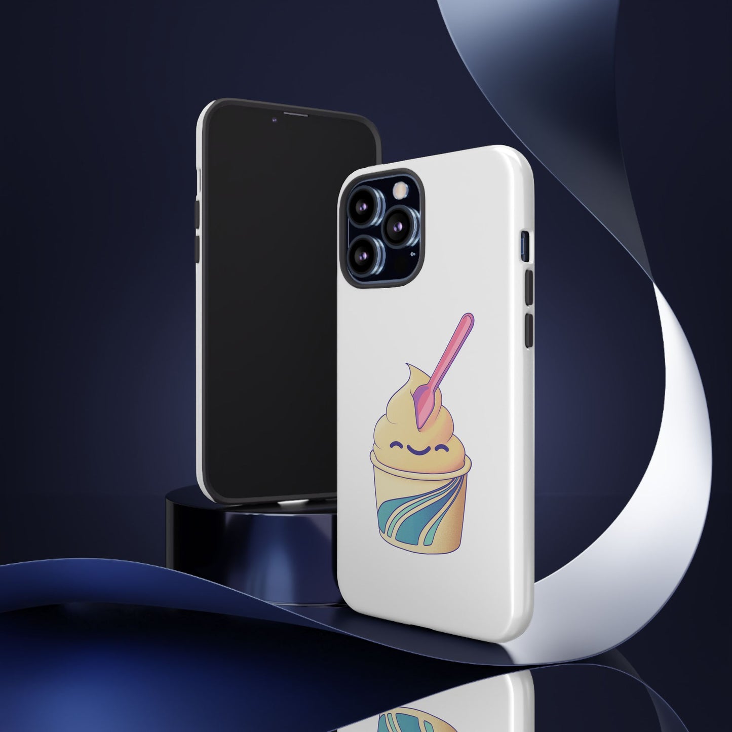 Cute Ice Cream Phone Case, Soft Serve Cup Cover, Fun Gift for Ice Cream Lovers, Summer Vibe Accessory, Adorable Cell Phone Protection