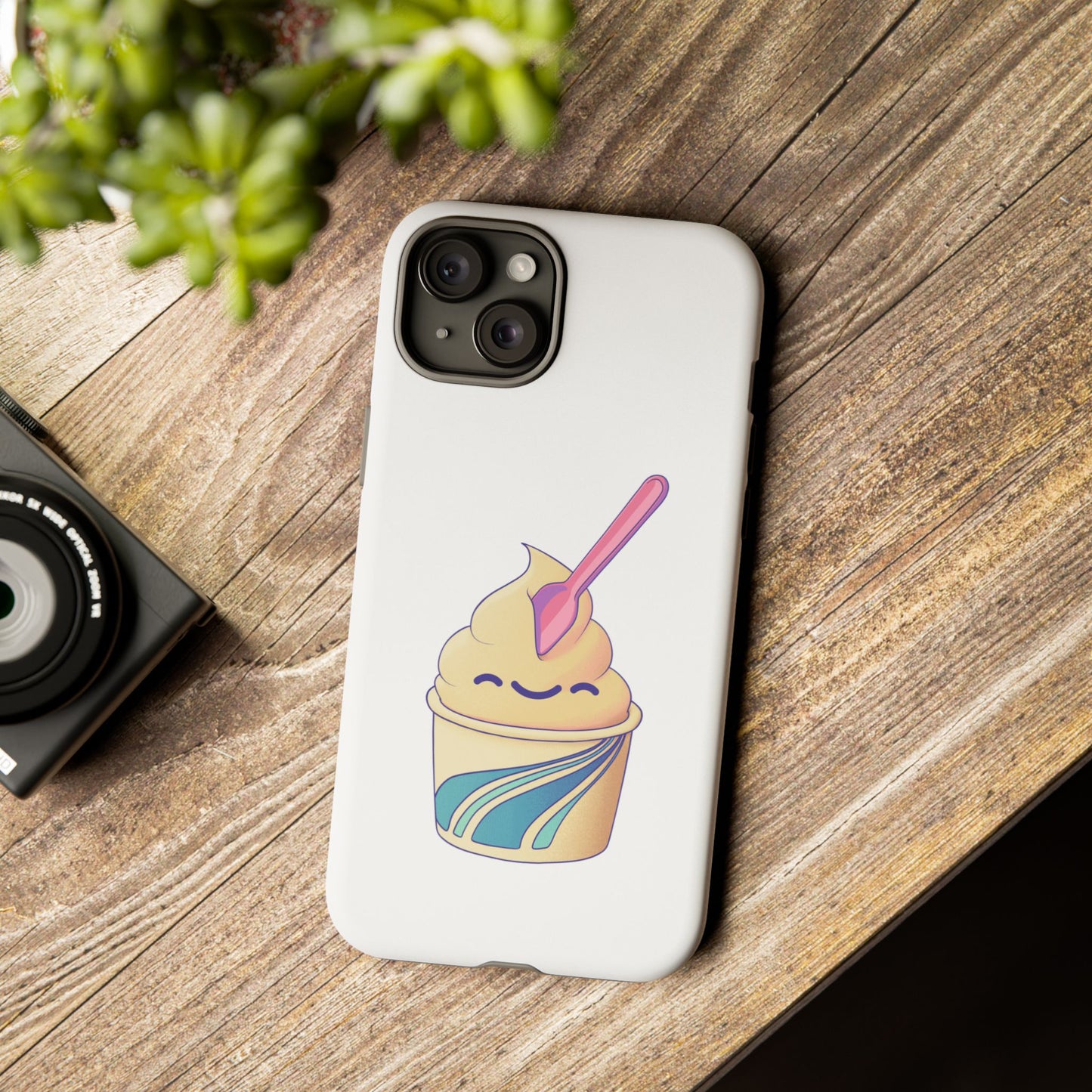 Cute Ice Cream Phone Case, Soft Serve Cup Cover, Fun Gift for Ice Cream Lovers, Summer Vibe Accessory, Adorable Cell Phone Protection