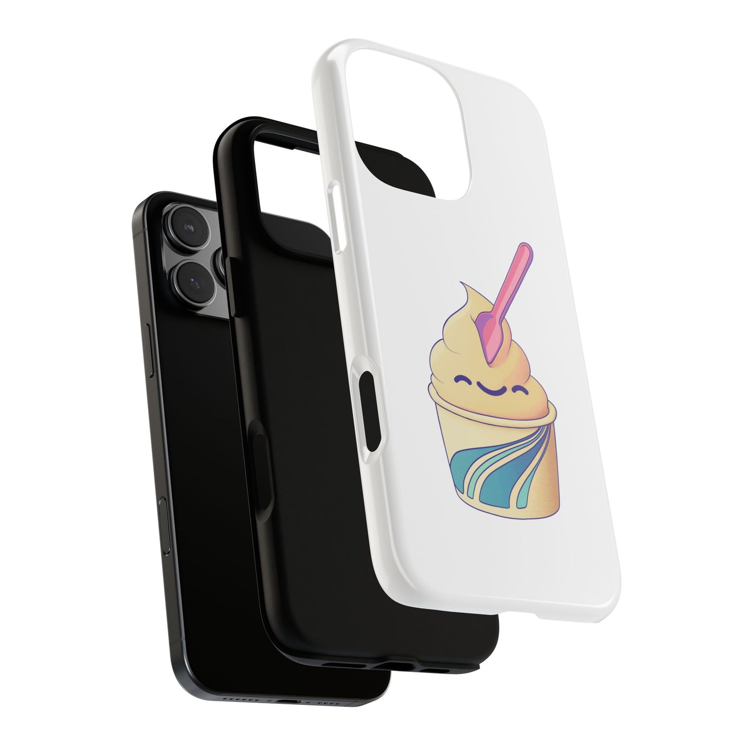Cute Ice Cream Phone Case, Soft Serve Cup Cover, Fun Gift for Ice Cream Lovers, Summer Vibe Accessory, Adorable Cell Phone Protection