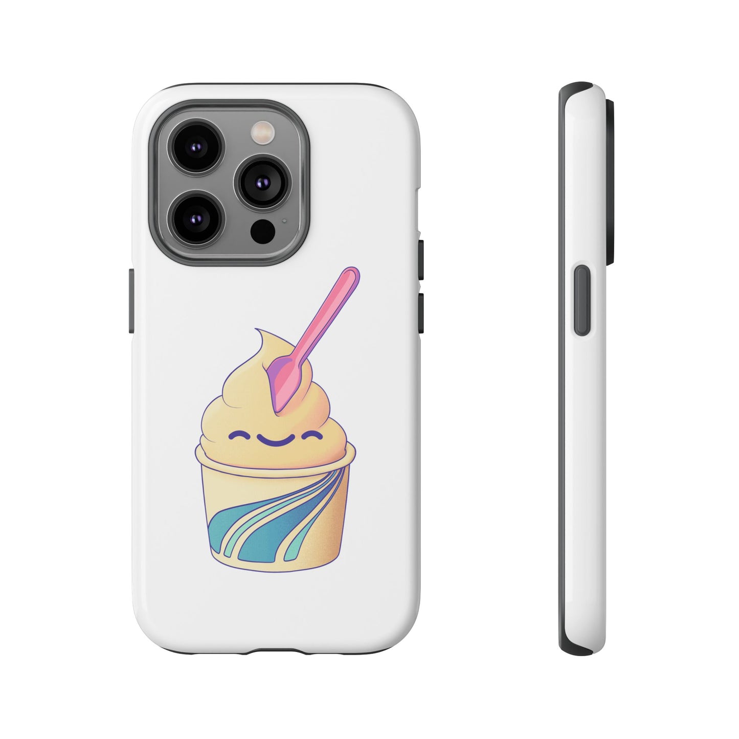 Cute Ice Cream Phone Case, Soft Serve Cup Cover, Fun Gift for Ice Cream Lovers, Summer Vibe Accessory, Adorable Cell Phone Protection