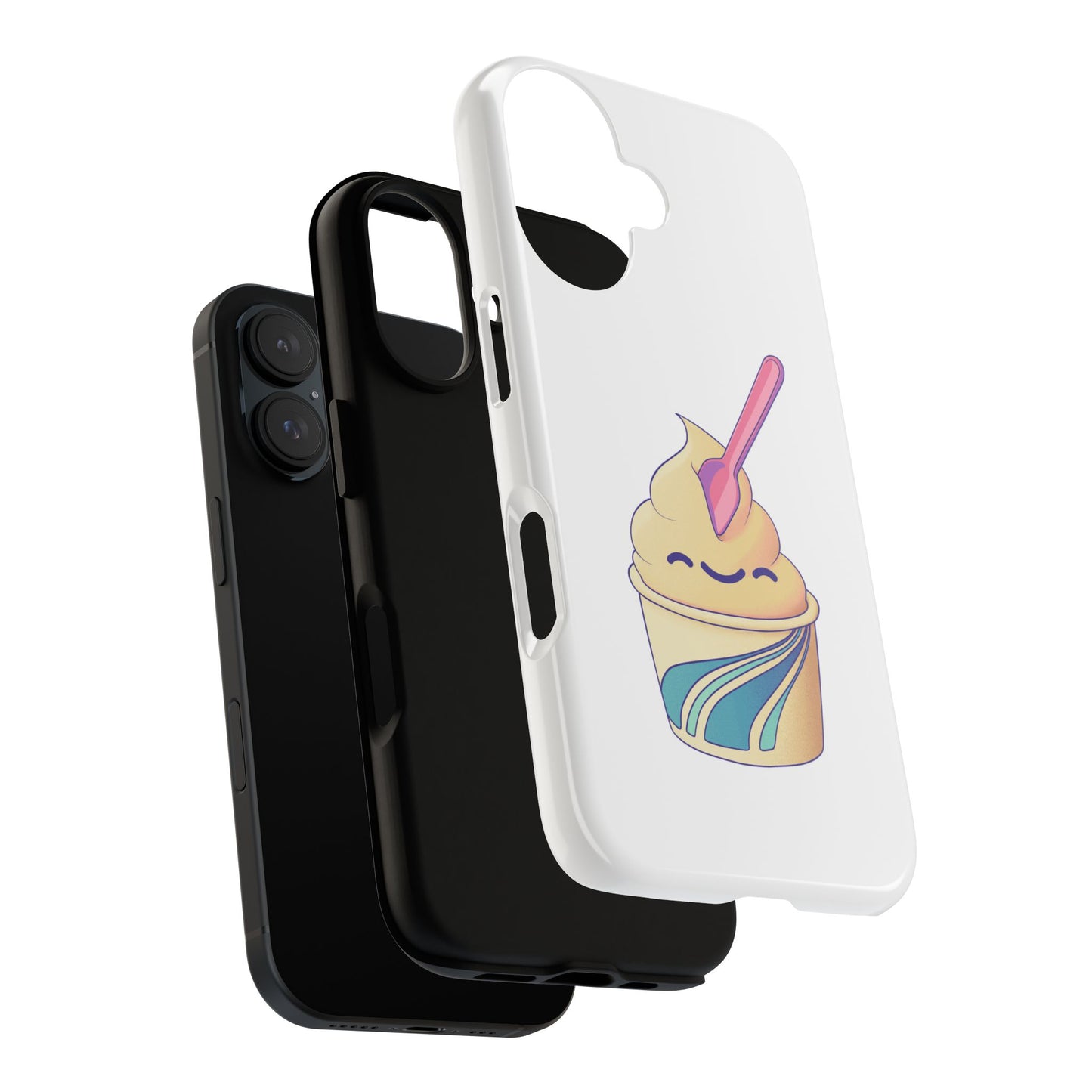 Cute Ice Cream Phone Case, Soft Serve Cup Cover, Fun Gift for Ice Cream Lovers, Summer Vibe Accessory, Adorable Cell Phone Protection