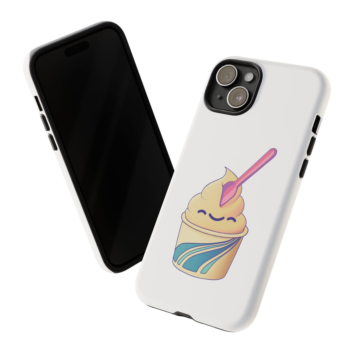 Cute Ice Cream Phone Case, Soft Serve Cup Cover, Fun Gift for Ice Cream Lovers, Summer Vibe Accessory, Adorable Cell Phone Protection