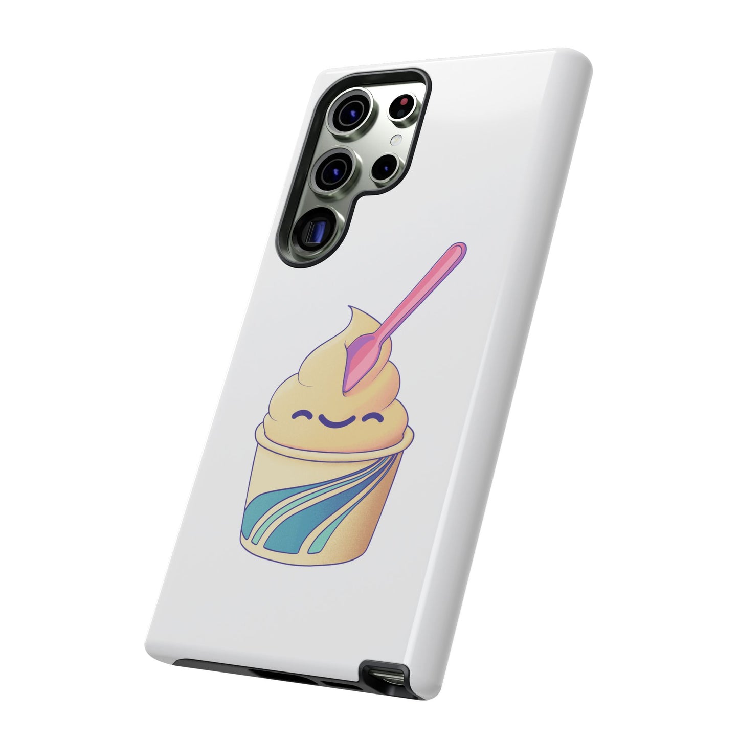 Cute Ice Cream Phone Case, Soft Serve Cup Cover, Fun Gift for Ice Cream Lovers, Summer Vibe Accessory, Adorable Cell Phone Protection
