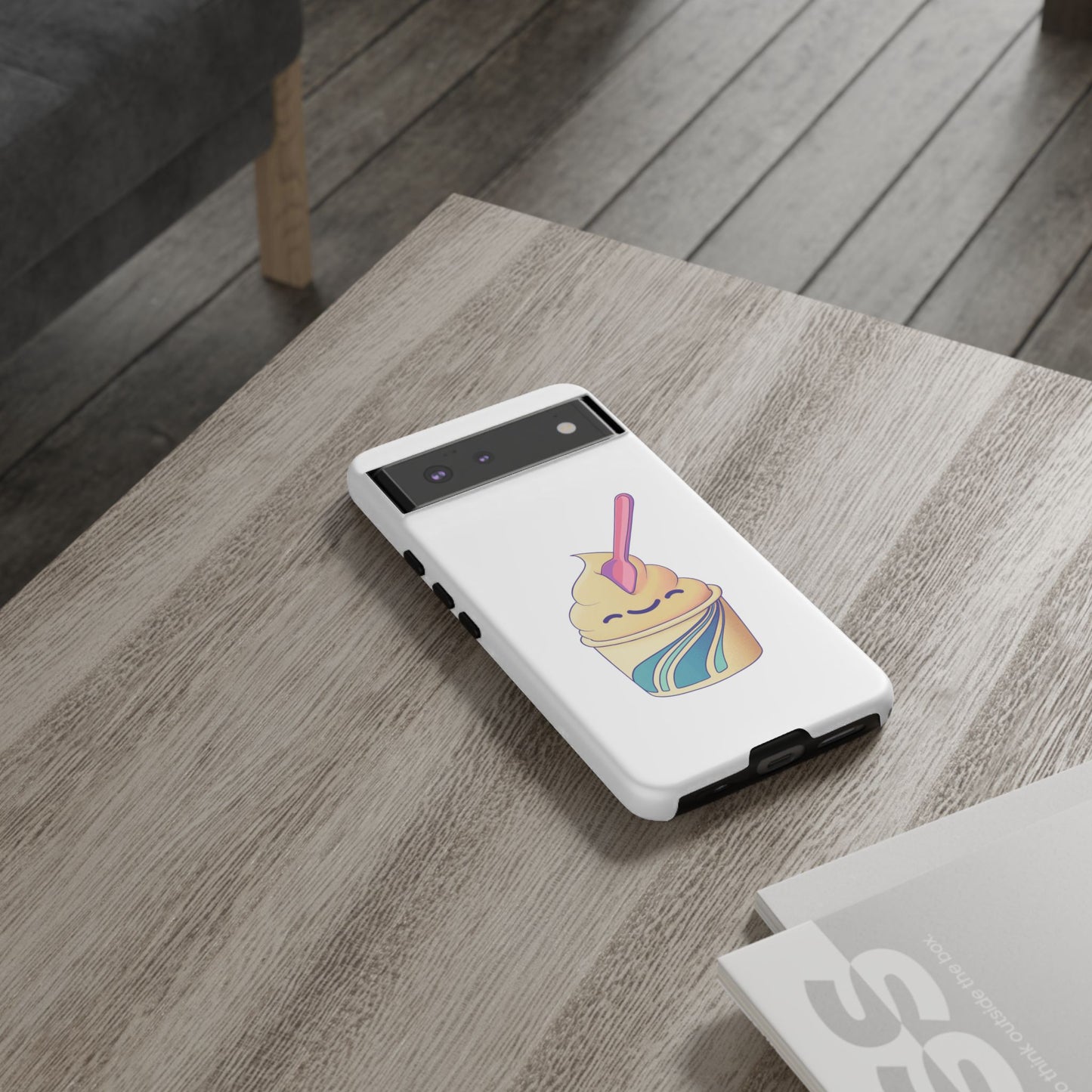 Cute Ice Cream Phone Case, Soft Serve Cup Cover, Fun Gift for Ice Cream Lovers, Summer Vibe Accessory, Adorable Cell Phone Protection