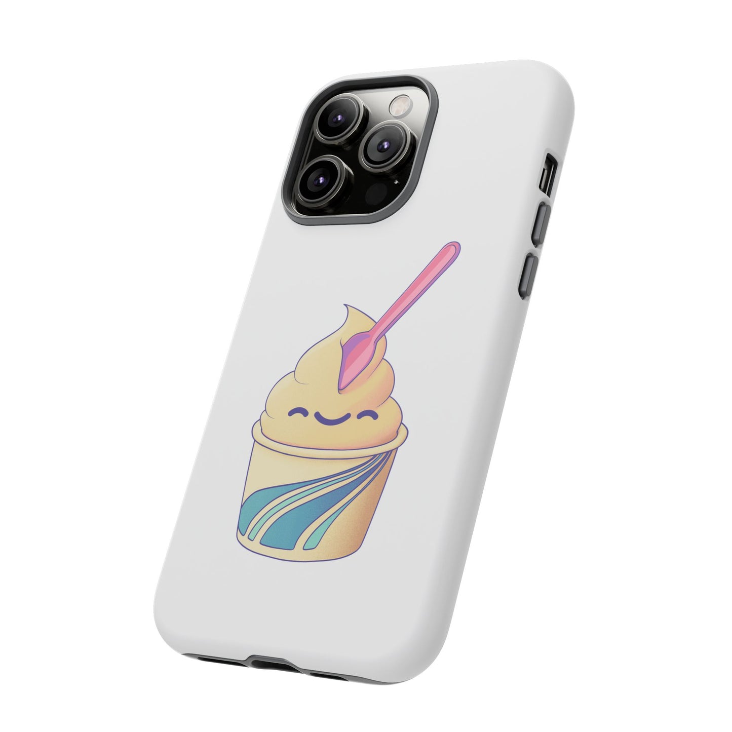Cute Ice Cream Phone Case, Soft Serve Cup Cover, Fun Gift for Ice Cream Lovers, Summer Vibe Accessory, Adorable Cell Phone Protection