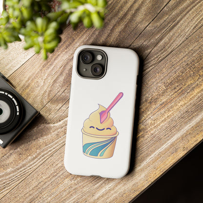 Cute Ice Cream Phone Case, Soft Serve Cup Cover, Fun Gift for Ice Cream Lovers, Summer Vibe Accessory, Adorable Cell Phone Protection