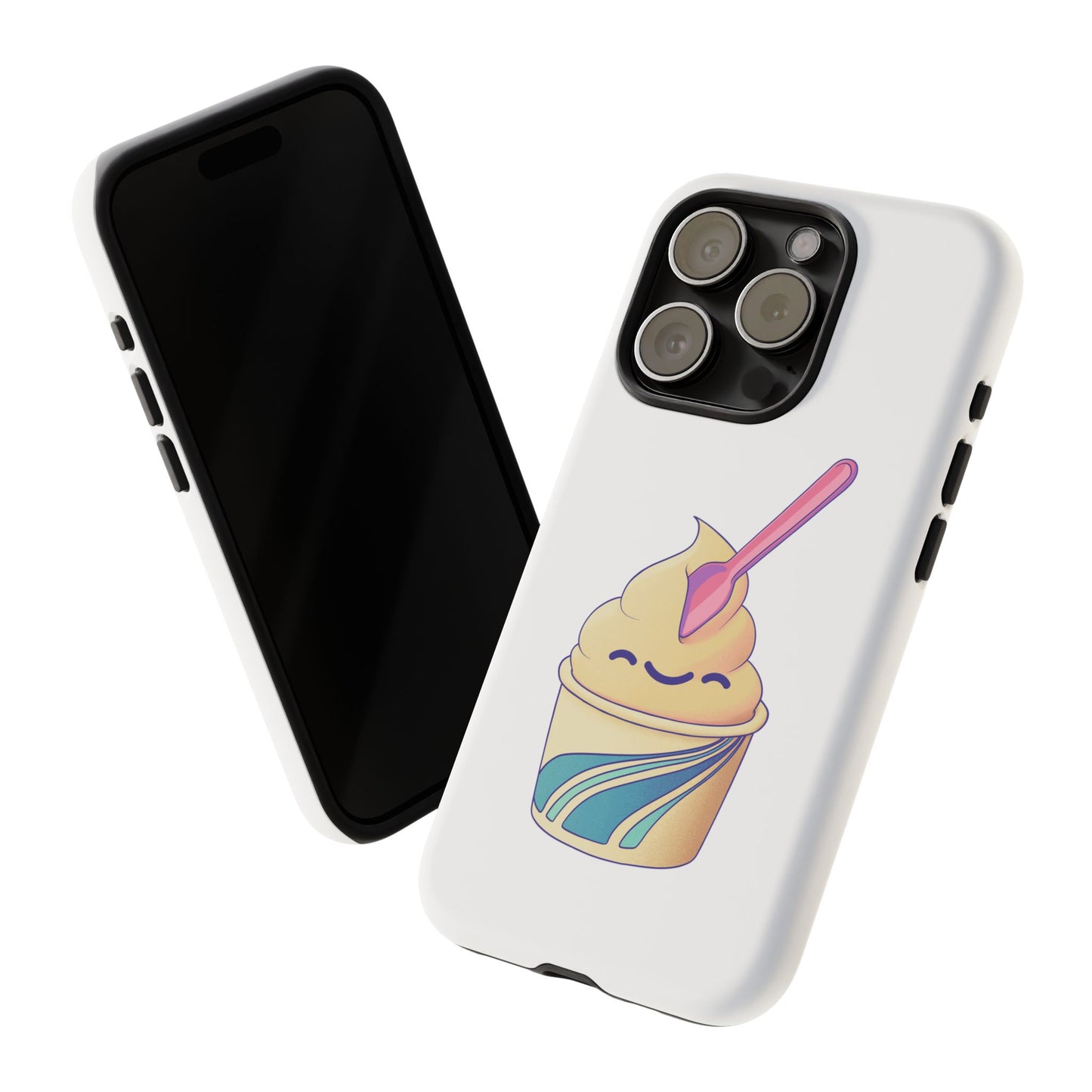 Cute Ice Cream Phone Case, Soft Serve Cup Cover, Fun Gift for Ice Cream Lovers, Summer Vibe Accessory, Adorable Cell Phone Protection