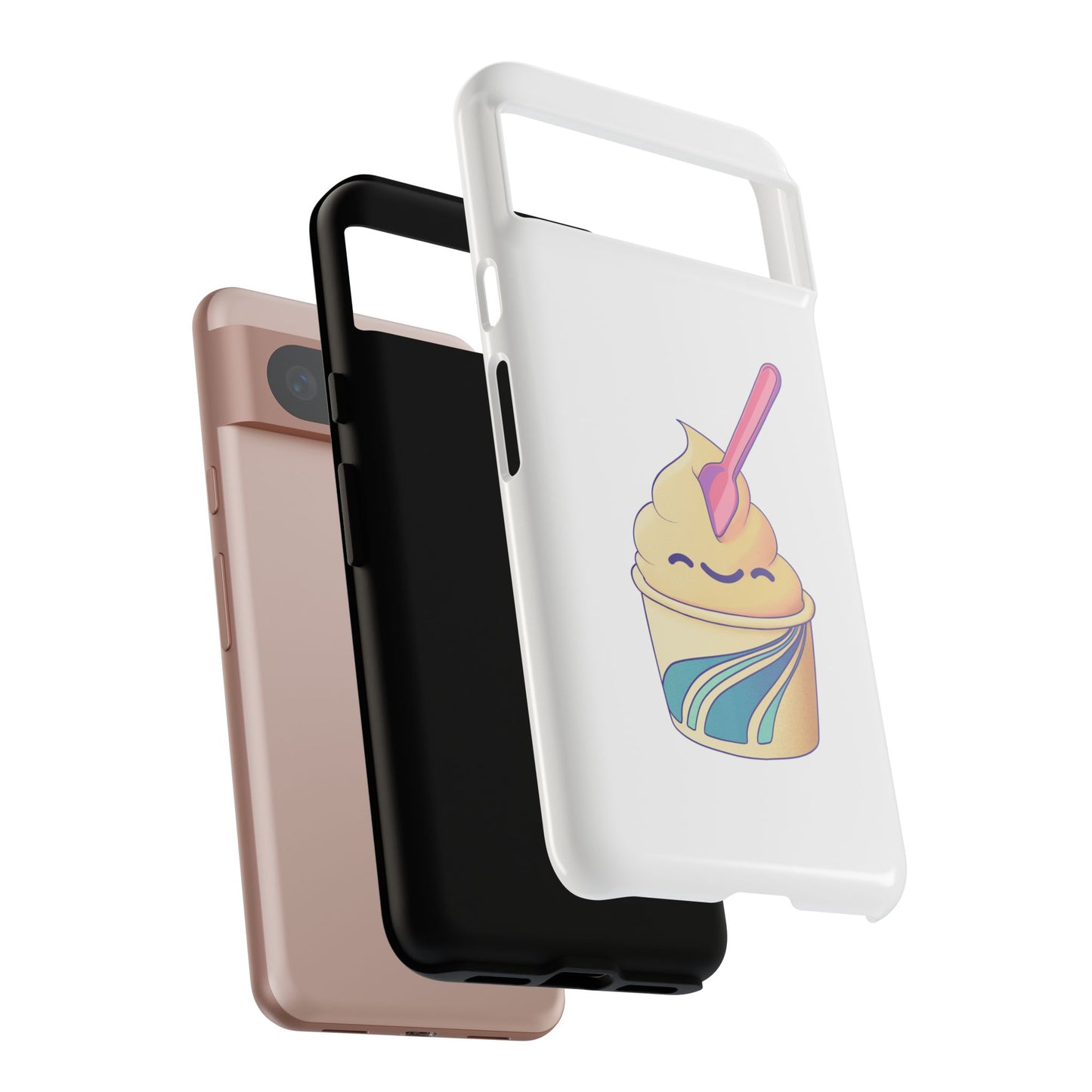 Cute Ice Cream Phone Case, Soft Serve Cup Cover, Fun Gift for Ice Cream Lovers, Summer Vibe Accessory, Adorable Cell Phone Protection