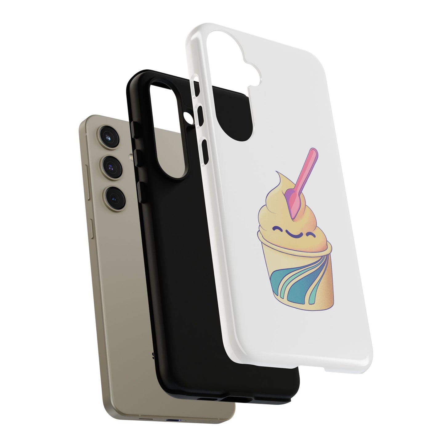 Cute Ice Cream Phone Case, Soft Serve Cup Cover, Fun Gift for Ice Cream Lovers, Summer Vibe Accessory, Adorable Cell Phone Protection