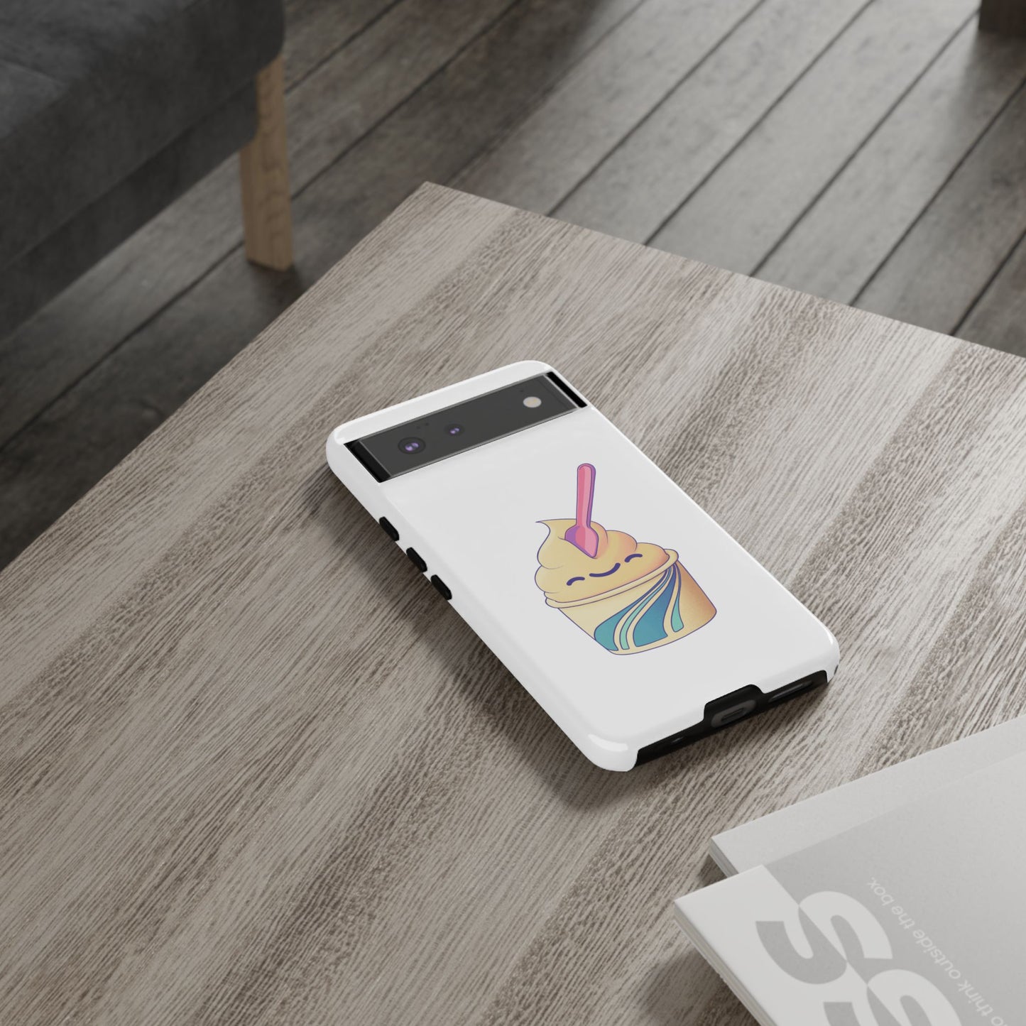 Cute Ice Cream Phone Case, Soft Serve Cup Cover, Fun Gift for Ice Cream Lovers, Summer Vibe Accessory, Adorable Cell Phone Protection