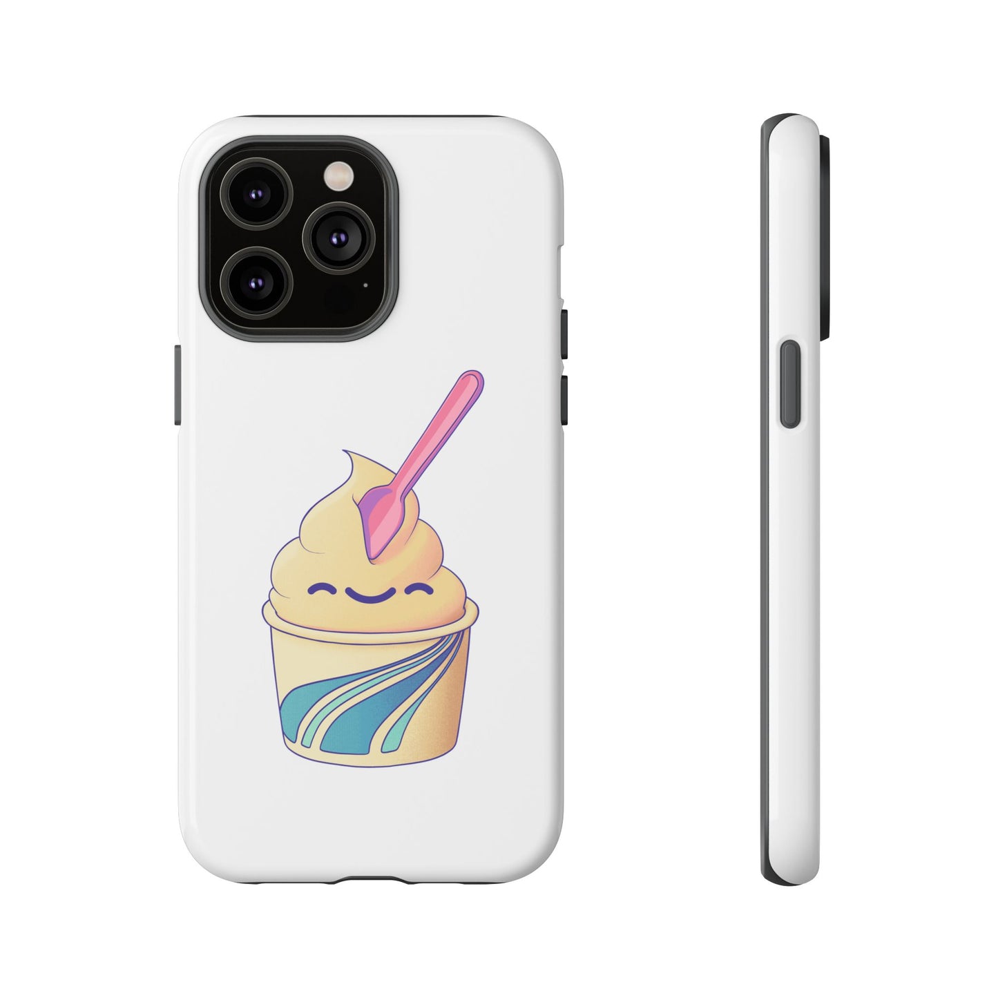 Cute Ice Cream Phone Case, Soft Serve Cup Cover, Fun Gift for Ice Cream Lovers, Summer Vibe Accessory, Adorable Cell Phone Protection