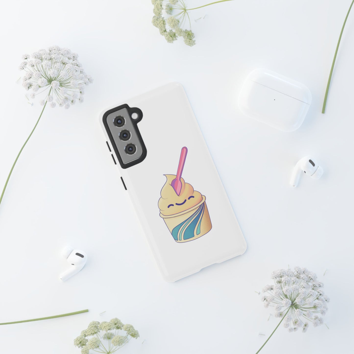 Cute Ice Cream Phone Case, Soft Serve Cup Cover, Fun Gift for Ice Cream Lovers, Summer Vibe Accessory, Adorable Cell Phone Protection