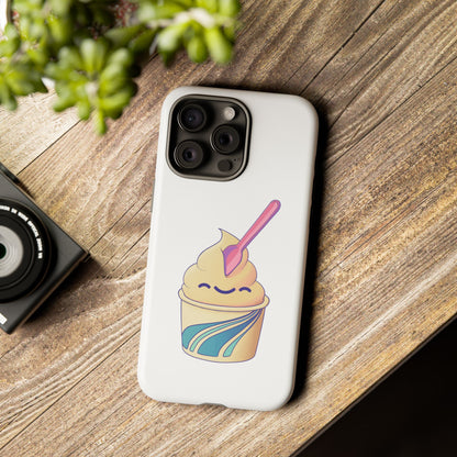 Cute Ice Cream Phone Case, Soft Serve Cup Cover, Fun Gift for Ice Cream Lovers, Summer Vibe Accessory, Adorable Cell Phone Protection