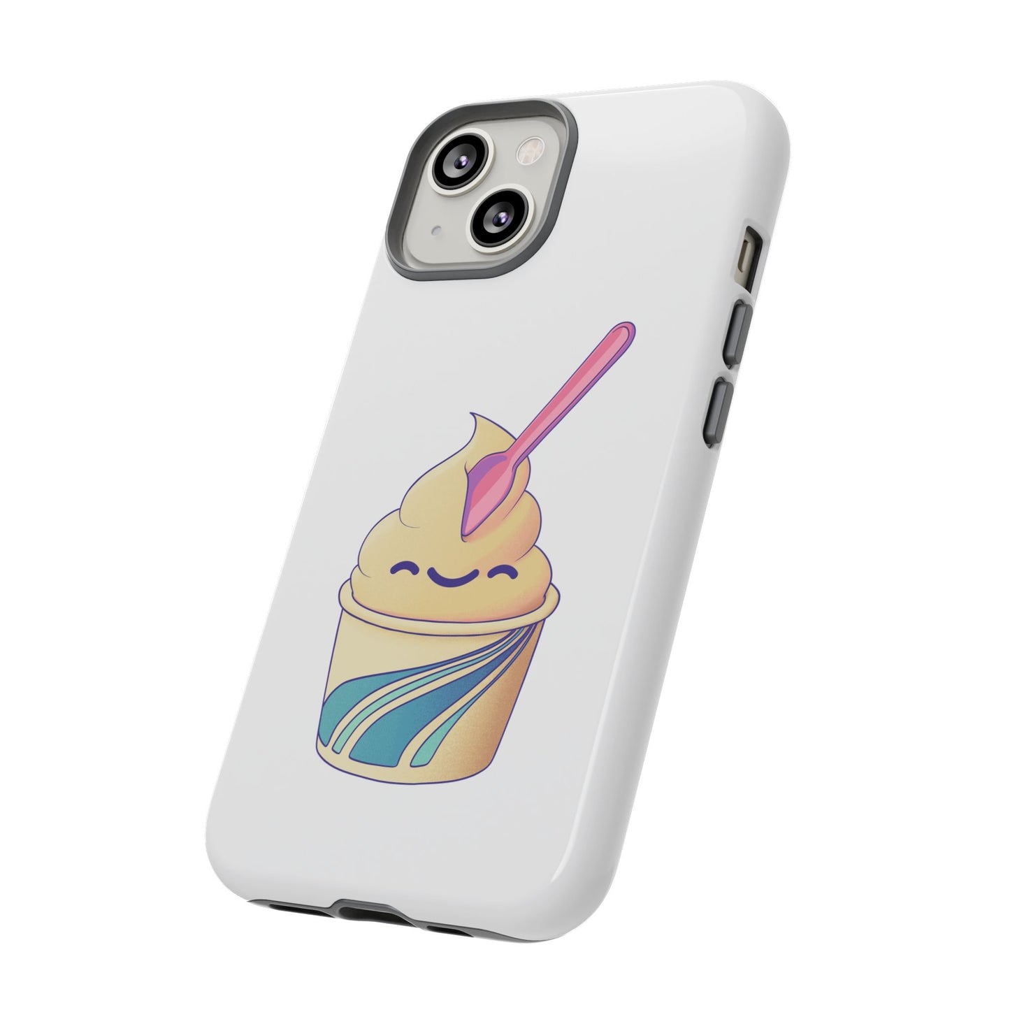 Cute Ice Cream Phone Case, Soft Serve Cup Cover, Fun Gift for Ice Cream Lovers, Summer Vibe Accessory, Adorable Cell Phone Protection