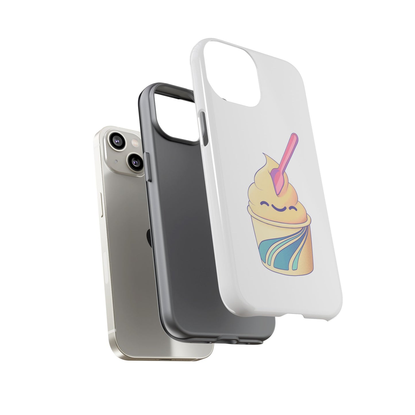 Cute Ice Cream Phone Case, Soft Serve Cup Cover, Fun Gift for Ice Cream Lovers, Summer Vibe Accessory, Adorable Cell Phone Protection