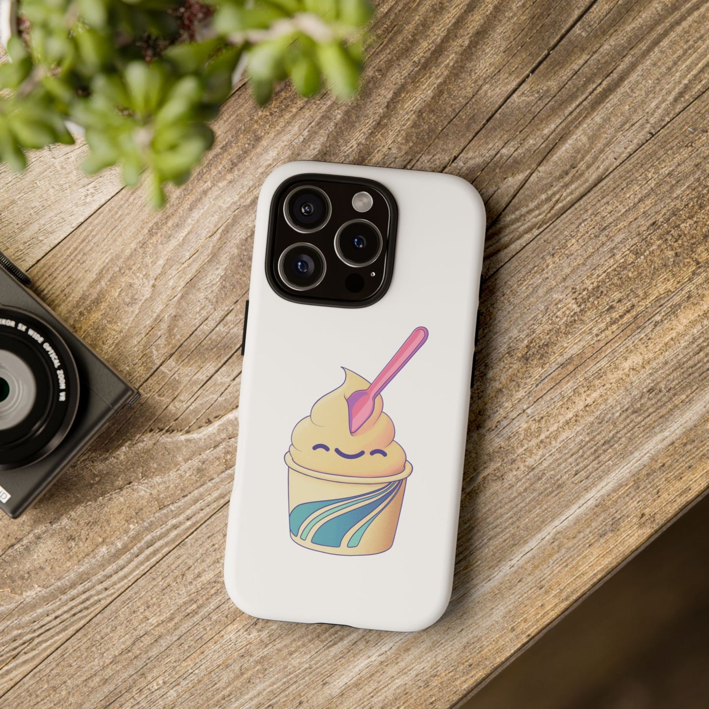 Cute Ice Cream Phone Case, Soft Serve Cup Cover, Fun Gift for Ice Cream Lovers, Summer Vibe Accessory, Adorable Cell Phone Protection