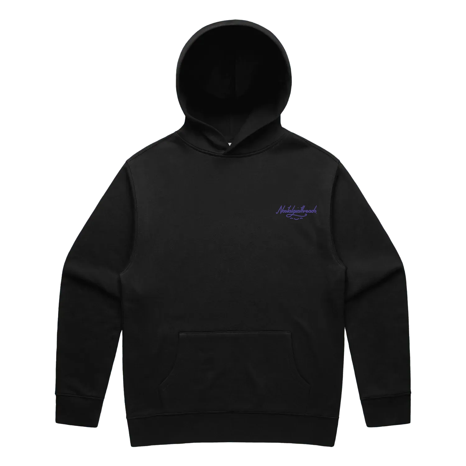 Black front flat lay