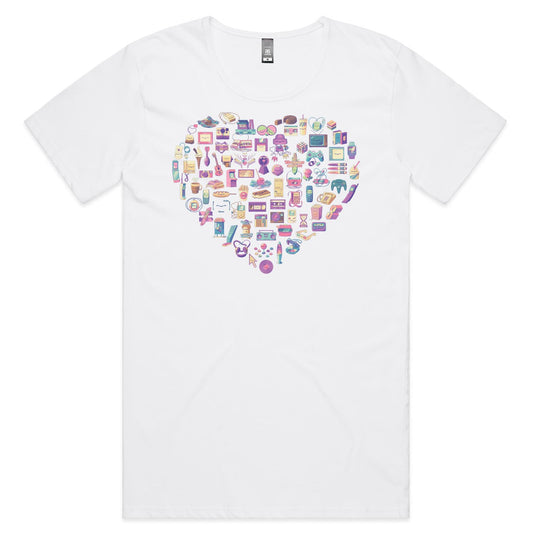 Art Shaped Box - Men's Scoop Tee- Cool Graphic T-Shirts- Retro T-Shirts - Nostalgia Threads